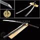 Black Japanese Samurai Katana Sword Carbon Steel Sharp Blade Full Tang Cut Bambo