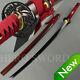 Black T1095 High Carbon Steel Japanese Samurai Sword Sharp Blade Katana Cut Tree