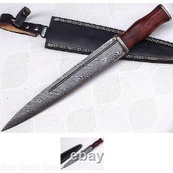 Blade Knife Custom Handmade Collection Cut Damascus Steel Scottish Dirk REG-212