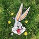 Bug Bunny Head From Looney Tunes Cut Out On Wood Painted With Acrylic