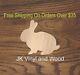 Bunny, Rabbit Laser Cut Wood, Sizes Up To 5 Feet, Multiple Thickness, A410