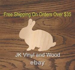 Bunny, Rabbit Laser Cut Wood, Sizes up to 5 feet, Multiple Thickness, A410