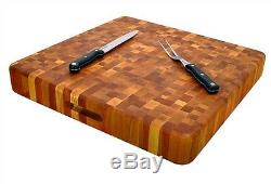 Butcher Block Extra Large Gourmet Cutting Board Slab End Grain 20 X 20 Heavy