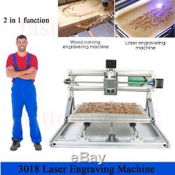 CNC 3018 Laser Engraving Machine Router Carving PCB Wood Milling Cutting Set