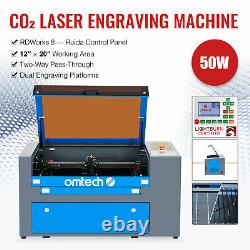 CO2 Laser Engraver Cutter 50W 20x12/50x30cm Engraving Cutting Marking Machine