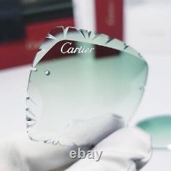 Cartier Custom Lenses Green Diamond Cut for Buffalo, Wood, Acetate, C-Wire