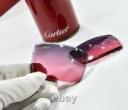 Cartier Diamond Cut Lenses For C Decor, Buff, Wood, Acetate, C Wire adjust Lens