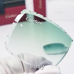 Cartier Green Diamond Cut Lenses For Buffalo, Wood, Acetate, C Decor Wire