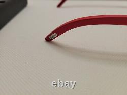 Cartier Iced Out C Decor Red Wood Sunglasses Diamond Cut Clear Lens