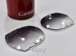 Cartier Rimless diamond cut Lenses frame Panthere / C Décor wood Horn Harmattan