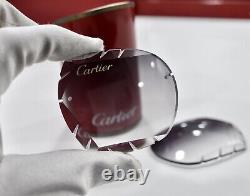 Cartier Rimless diamond cut Lenses frame Panthere / C Décor wood Horn Harmattan