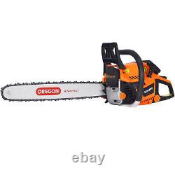 Chainsaw Gas 20 Inch 52cc 2-Cycle Gas Powered Chain Saw for Trees, Wood Cutting