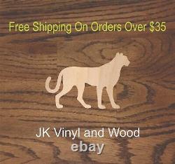 Cheetah, Cat, Lioness Laser Cut Wood, Wood Cutout, Craft Wood, A231