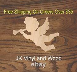 Cherub, Baby Angel, Laser Cut Wood, Wood Cutout, Craft Wood, A235