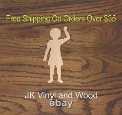 Child, Boy, Girl, Kid, Wood Cutout, Laser Cut Wood, Craft Wood, Crafting A258