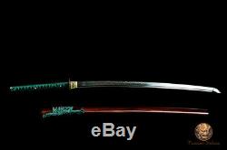 Clay Tempered Japanese Samurai Katana T10 Steel Cutting Blade Sword Razor Sharp