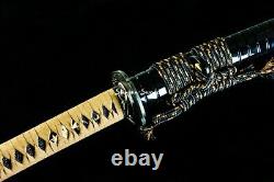 Clay Tempered Japanese Samurai Katana T10 Steel Razor Sharp Cutting Blade Sword