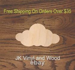 Cloud, Rain Cloud, Cut Wood, Wood Cutout, Crafting Supply, A255