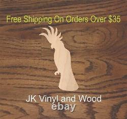 Cockatoo, Bird, Wood Cutout, Laser Cut Wood, Craft Wood, Crafting A266