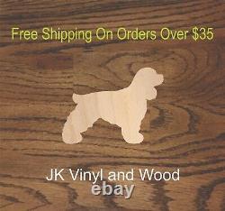 Cocker Spaniel, Dog, Puppy, Laser Cut Wood, Wood Cutout, Crafting Supply, A267