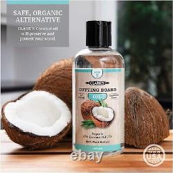 Complete Coconut Cutting Board Oil & Wax Kit with Applicator Food Safe Finish