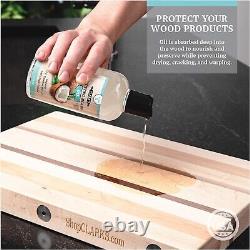 Complete Coconut Cutting Board Oil & Wax Kit with Applicator Food Safe Finish