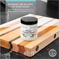 Complete Coconut Cutting Board Oil & Wax Kit with Applicator Food Safe Finish