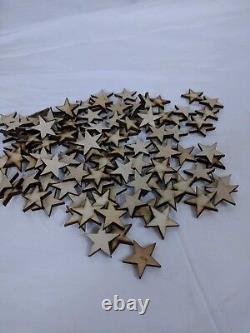 Crafting Supplies 2000 pcs. Laser cut wooden stars 1.25 x 1.25 wood stars
