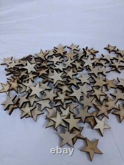 Crafting Supplies 2000 pcs. Laser cut wooden stars 1.25 x 1.25 wood stars