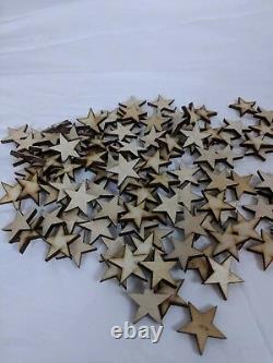 Crafting Supplies 4000 pcs. Laser cut wooden stars 1/2 x 1/2 wood stars