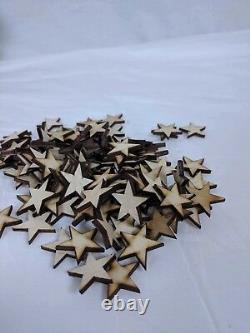 Crafting Supplies 4000 pcs. Laser cut wooden stars 1/2 x 1/2 wood stars