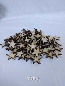 Crafting Supplies 4000 pcs. Laser cut wooden stars 3/4 x 3/4 wood stars