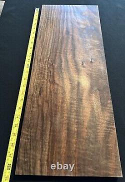 Curly Claro Walnut, Craft Wood, 24 1/2 Long, 9 1/2 Wide, 1 Thick, Dry