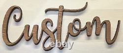 Custom Engraved Cut Birch Name Sign Laser Engraved Wood Cut Name Customized