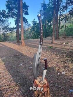 Custom Handmade Carbon Steel Blade Viking Axe-Full Tang-Wood Cutting-Camping Axe