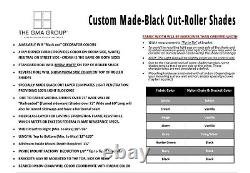 Custom Made 100% Black Out Roller Shades-Corded-Choose Size & Message for More