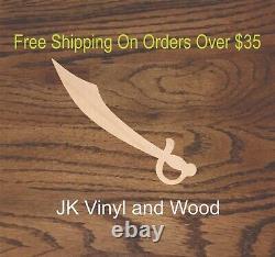Cutlass, Sword, Laser Cut Wood, Wood Cutout, Craft Wood, A239