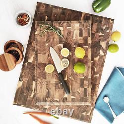 Cutting Board for Kitchen, Extra Large Thick Mosaic Acacia Wood Chopping Board 1