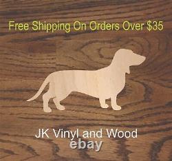 Dachshund, Dog, Puppy, Laser Cut Wood, Wood Cutout, Crafting Supply, A292
