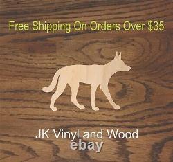 Dingo, Aussie, Wild Dog, Laser Cut Wood, Wood Cutout, Crafting Supply, A304