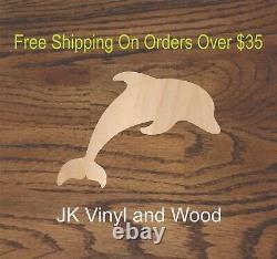 Dolphin, Porpoise, Fish, Laser Cut Wood, Wood Cutout, Crafting Supply, A315