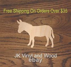 Donkey, Ass, Laser Cut Wood, Wood Cutout, Crafting Supply, A316