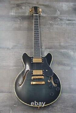 Double Cut Semi-Hollow Small Body Guitar Black Burst