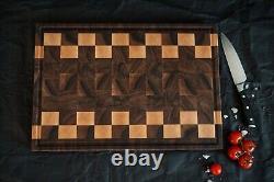 Double Sided Walnut End Grain Butcher Block Cutting Board Kitchen Chopping Board