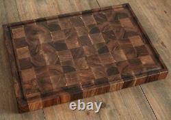 Double Sided Walnut End Grain Butcher Block Cutting Board Kitchen Chopping Board