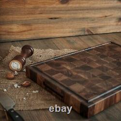 Double Sided Walnut End Grain Butcher Block Cutting Board Kitchen Chopping Board