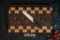 Double Sided Walnut End Grain Butcher Block Cutting Board Kitchen Chopping Board