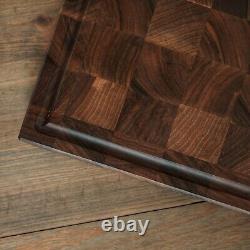 Double Sided Walnut End Grain Butcher Block Cutting Board Kitchen Chopping Board