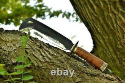 Drop Point Knife Machete Fixed Blade Hunting Wood Cutting Trees Pruning Logging