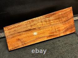 EXHIBITION GRADE Hawaiian Curly Koa Billet Wood 18.5 x (7.5 to 5.5) x 1.125